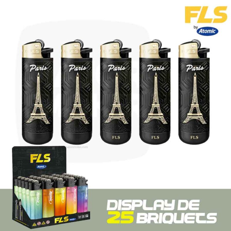 Briquets-atomic-FLS-dégradé-PARIS-TOUR-EIFFEL-display-50-majorsmoker.com
