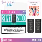 puff rechargeable, puff 2 en 1, puff 2en1, elfbar, puff elfbar, pod elfbar, recharge elfbar 2 en 1, elfbar 2en1, elfbar 2 en 1