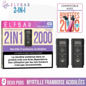 puff rechargeable, puff 2 en 1, puff 2en1, elfbar, puff elfbar, pod elfbar, recharge elfbar 2 en 1, elfbar 2en1, elfbar 2 en 1