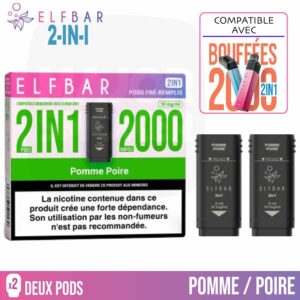 puff rechargeable, puff 2 en 1, puff 2en1, elfbar, puff elfbar, pod elfbar, recharge elfbar 2 en 1, elfbar 2en1, elfbar 2 en 1