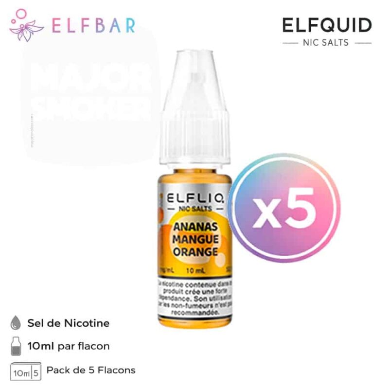 elfliq pineapple mango orange, elfliq ananas mangue orange, e liquide elfbar pineapple mango orange, eliquide elfbar pas cher