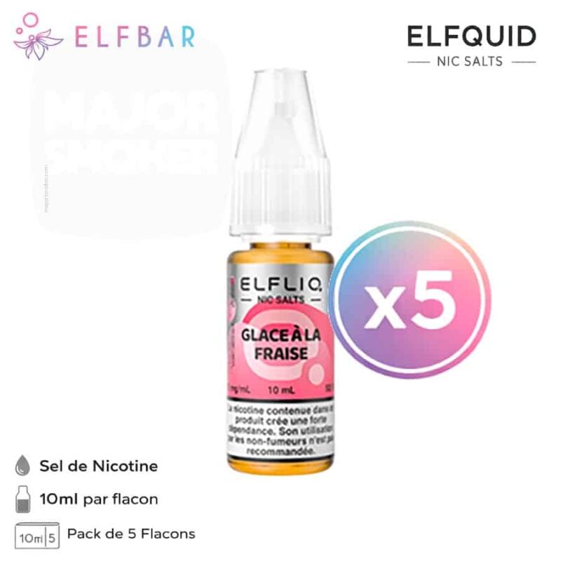 elfliq strawberry ice, elfliq glace à la fraise, e liquide elfbar strawberry ice, eliquide elfbar pas cher