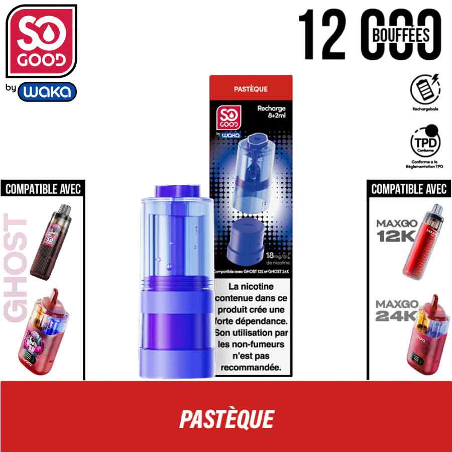 pod-recharge-so-good-by-waka-maxgo-ghost-pasteque-majorsmoker.com puff waka, waka, so good, puff so good, puff 2 en 1, puff 2en1, recharge waka, pod waka, recharge ghost, pod ghost,