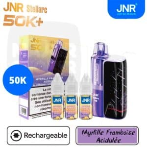 puff jnr, jnr, marque jnr, puff rechargeable jnr, eliquide jnr, ecigarette jnr, jnr 50k, 50K jnr, jnr stellarc, stellacr jnr, puff jnr myrtille framboise acidulée, puff jnr myrtille framboise acidulée, jnr stellarc 50K, jnr stellarc myrtille framboise acidulée