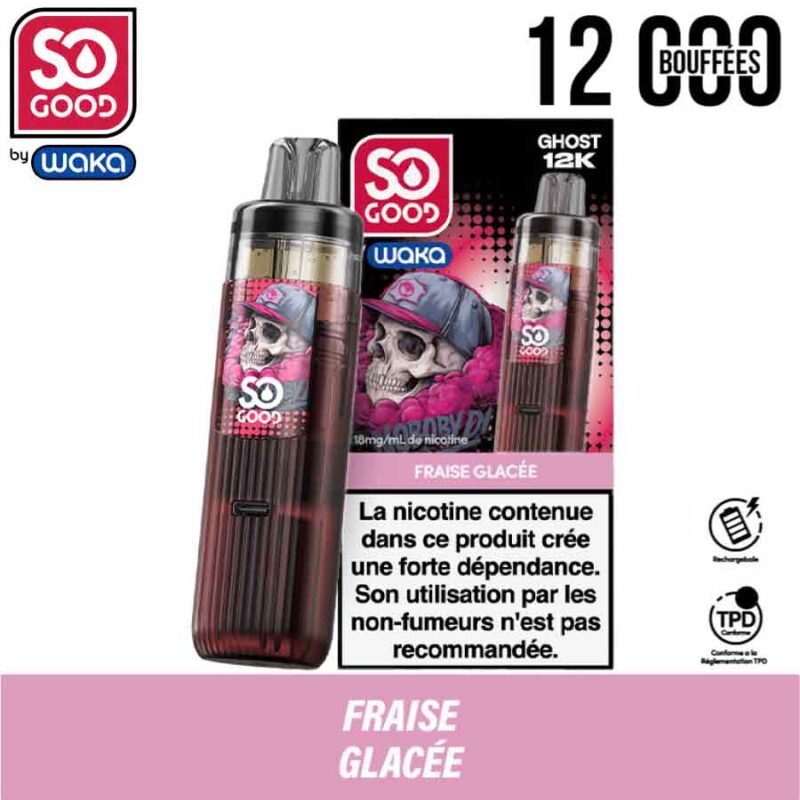 starter-ghost-waka-by-sogood-12k-fraise-glacée-majorsmoker.com puff waka, waka, so good, puff so good, puff 2 en 1, puff 2en1, puff 12k, waka 12k, puff rechargeable pas cher, puff rechargeable, puff rechargeable waka, puff ghost, waka ghost, puff waka ghost, so good ghost, fraise glacée, puff fraise glacée, fraise glacée waka, fraise glacée so good