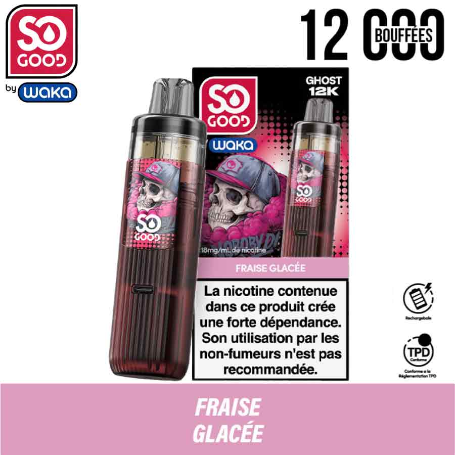 starter-ghost-waka-by-sogood-12k-fraise-glacée-majorsmoker.com puff waka, waka, so good, puff so good, puff 2 en 1, puff 2en1, puff 12k, waka 12k, puff rechargeable pas cher, puff rechargeable, puff rechargeable waka, puff ghost, waka ghost, puff waka ghost, so good ghost, fraise glacée, puff fraise glacée, fraise glacée waka, fraise glacée so good