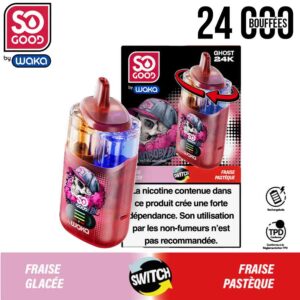 puff waka, waka, so good, puff so good, puff 2 en 1, puff 2en1, puff 24k, waka 24k, puff rechargeable pas cher, puff rechargeable, puff rechargeable waka, puff ghost, waka ghost, puff waka ghost, so good ghost, fraise glacée, fraise pastèque