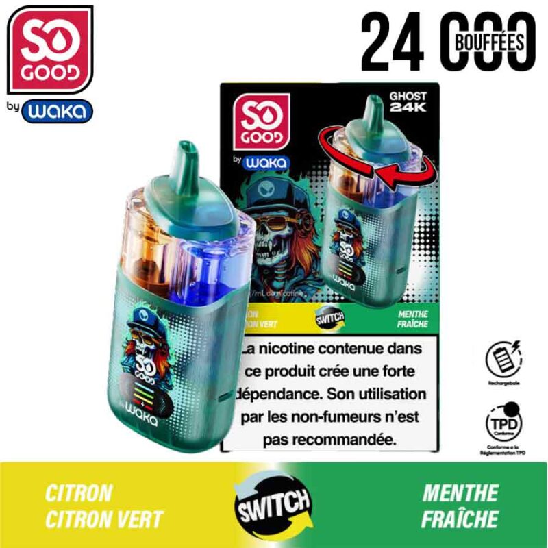 waka-so-good-ghost-starter-24k-menthe-fraiche---citron-citron-vert-majorsmoker.com puff waka, waka, so good, puff so good, puff 2 en 1, puff 2en1, puff 24k, waka 24k, puff rechargeable pas cher, puff rechargeable, puff rechargeable waka, puff ghost, waka ghost, puff waka ghost, so good ghost, citron citron vert, menthe fraiche