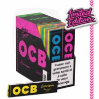 Boite de 50 carnets OCB Slim Fluo edition limitee cinq couleurs