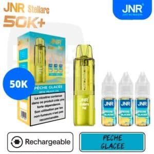 puff jnr, jnr, marque jnr, puff rechargeable jnr, eliquide jnr, ecigarette jnr, jnr 50k, 50K jnr, jnr stellarc, stellacr jnr, puff jnr peche glacé, jnr peach ice, stellarc peach ice, jnr stellarc peche glacée
