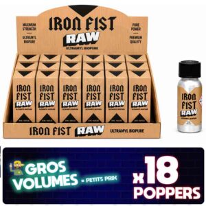 poppers iron fist raw 24ml, puissant iron fist poppers raw, iron fist raw poppers grand