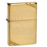 Briquet Zippo Vintage Brass strié, Briquet Zippo en laiton doré