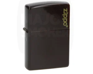 Briquet Zippo finition marron foncé brillante