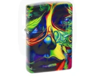 Briquet Zippo illustré visage psychédélique