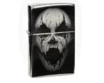 Briquet Zippo gravure visage monstrueux hurlant