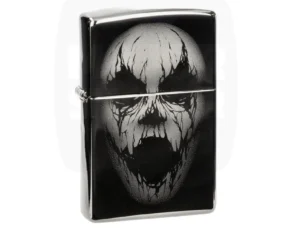 Briquet Zippo gravure visage monstrueux hurlant