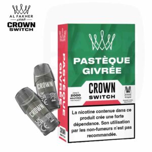 Boîte de 2 cartouches Al Fakher Crown Switch parfum Pastèque Givrée pour vapoteuse