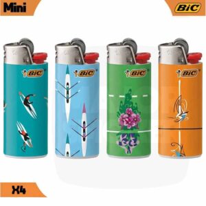 Lot de 4 briquets BIC Mini collection Competition avec motifs sportifs