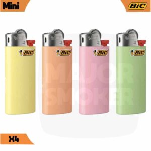 Lot de 4 briquets BIC Mini Pastel aux couleurs douces unies