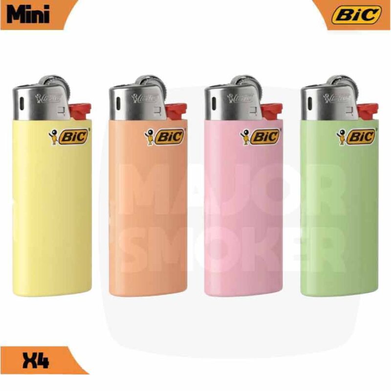 Lot de 4 briquets BIC Mini Pastel aux couleurs douces unies