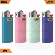 Lot de 4 briquets BIC Mini Mineral Tones aux teintes minérales mates et douces
