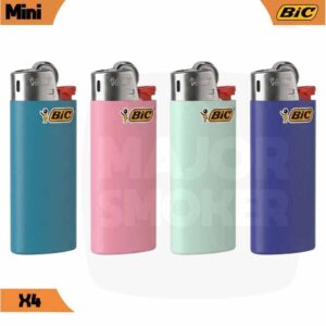 Lot de 4 briquets BIC Mini Mineral Tones aux teintes minérales mates et douces