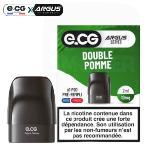 Pod pré-rempli e-CG Argus saveur Double Pomme, format 2ml en 10mg de nicotine
