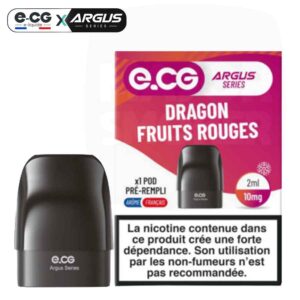 Pod pré-rempli e-CG Argus saveur Dragon Fruits Rouges, 2ml, 10mg de nicotine