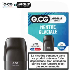 Pod pré-rempli e-CG Argus saveur Menthe Glaciale, 2ml, 10mg de nicotine