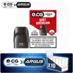 Lot de 10 pods pré-remplis e-CG Argus saveur Goût Américain, contenance 2ml