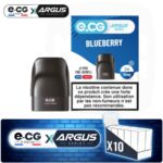 Lot de 10 pods pré-remplis e-CG Argus saveur Blueberry, contenance 2ml