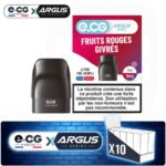 Lot de 10 pods pré-remplis e-CG Argus saveur Fruits Rouges Givrés, contenance 2ml