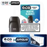 Lot de 10 pods pré-remplis e-CG Argus saveur Menthe Glaciale, contenance 2ml