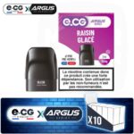 Lot de 10 pods pré-remplis e-CG Argus saveur Raisin Glacé, contenance 2ml