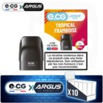 Lot de 10 pods pré-remplis e-CG Argus saveur Tropical Framboise, contenance 2ml