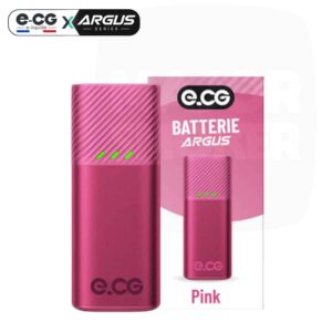 Batterie e-CG Argus de couleur rose fushia avec design texturé et LED intégrées