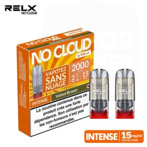 Recharges de pods RELX No Cloud Intense Velvet Brown - Classic (Pack de 2)