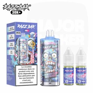 Puff Razzbar 30K Blueberry Sour Raspberry - Kit complet