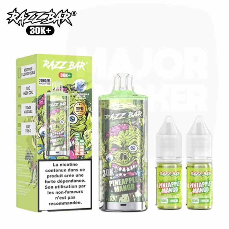 Puff Razzbar 30K Pineapple Mango - Kit complet