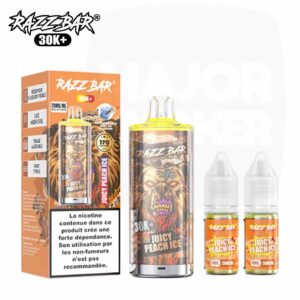 Puff Razzbar 30K Juicy Peach Ice - Kit complet