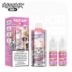 Puff Razzbar 30K Strawberry Ice - Kit complet