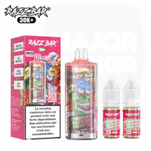 Puff Razzbar 30K Strawberry Raspberry Cherry Ice - Kit complet