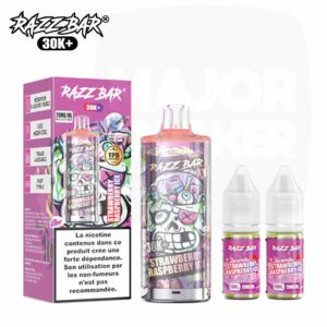 Puff Razzbar 30K Strawberry Raspberry Ice - Kit complet