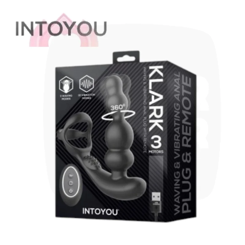 Klark INTOYOU, plug à boules progressives et ballstretcher, avec télécommande