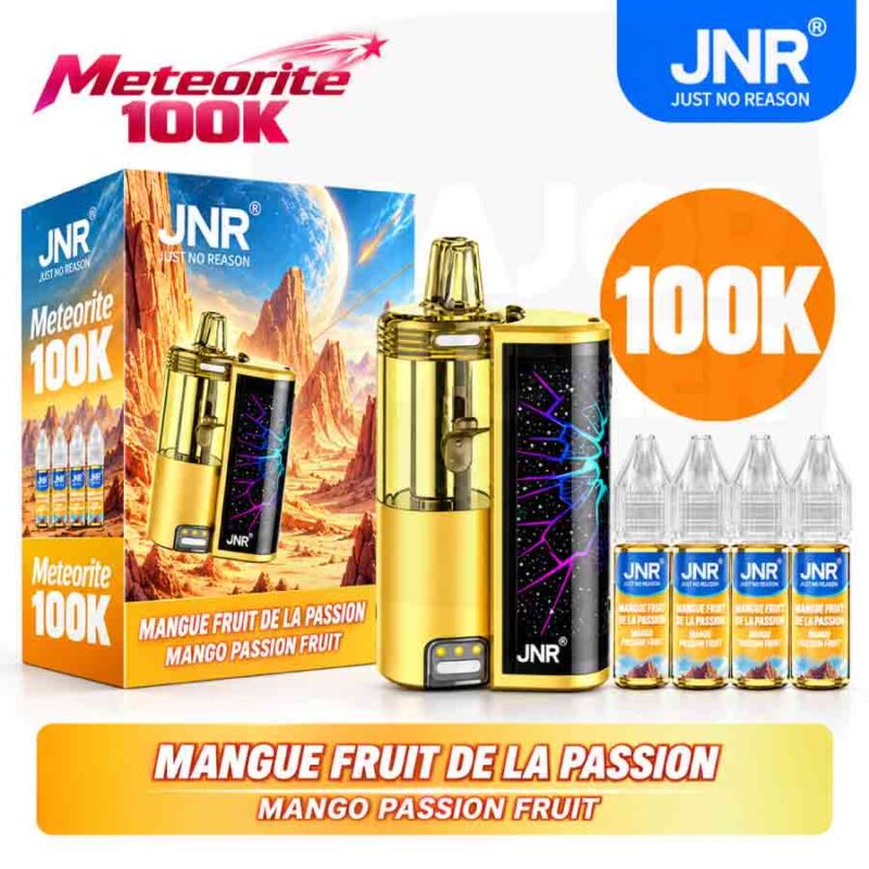 Puff JNR 100K Meteorite Mango Passion Fruit avec recharges