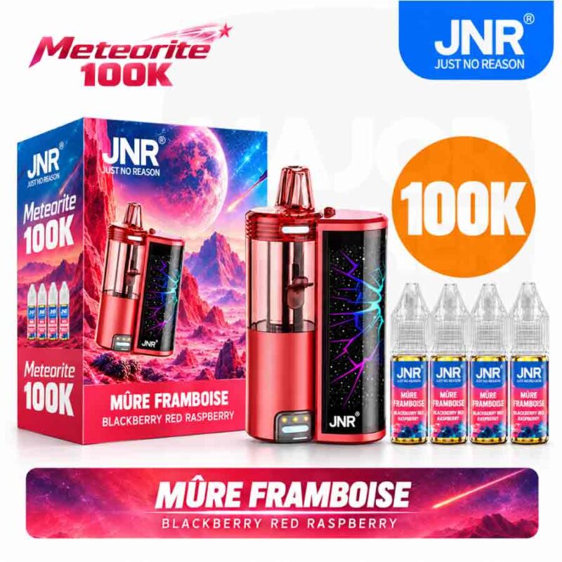 Puff JNR 100K Meteorite Blackberry Red Raspberry avec recharges
