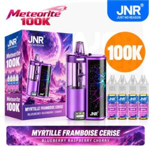 Puff JNR 100K Meteorite Blueberry Raspberry Cherry avec recharges