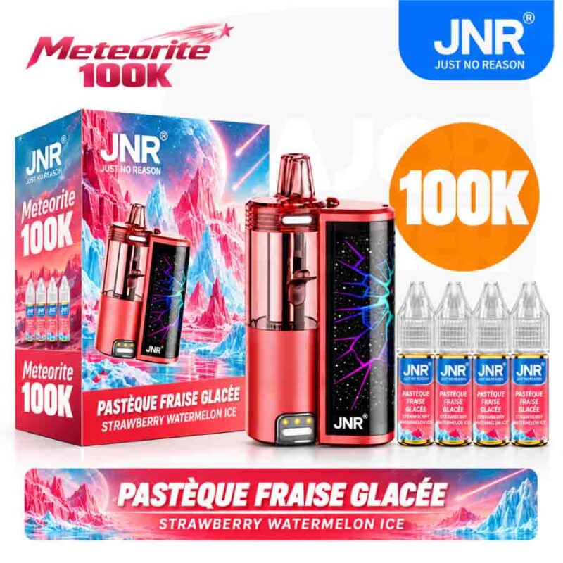 Puff JNR 100K Meteorite Strawberry Watermelon Ice avec recharges