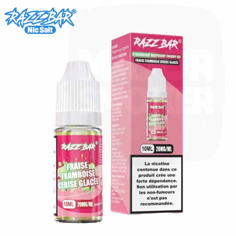RAZZ-BAR-eliquide-10ml-Nic-salt-fraise-framboise-cerise-glacée-majorsmoker.com E-liquide Razz Bar Fraise Framboise Cerise Glacée 10 ml