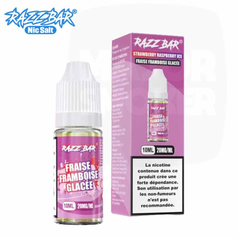 RAZZ-BAR-eliquide-10ml-Nic-salt-fraise-framboise-glacée-majorsmoker.com E-liquide Razz Bar Fraise Framboise Glacée 10 ml Nic Salt